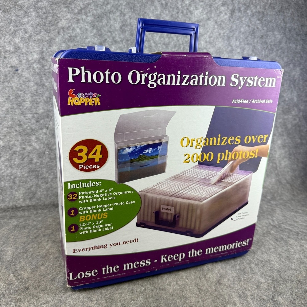 Cropper Hopper Photo Organization System Storage Case NEW Handles Scrapbooking